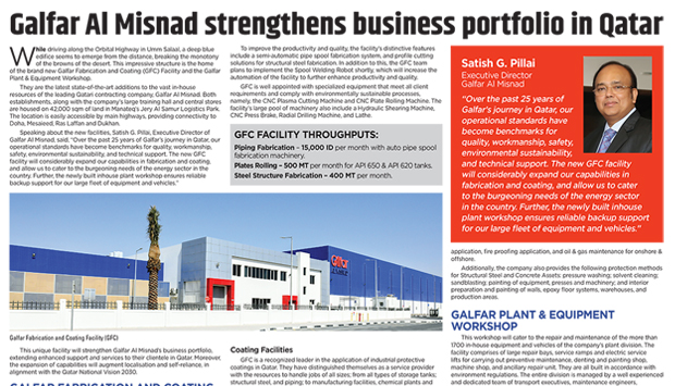 Galfar Al Misnad strengthens business portfolio in Qatar
