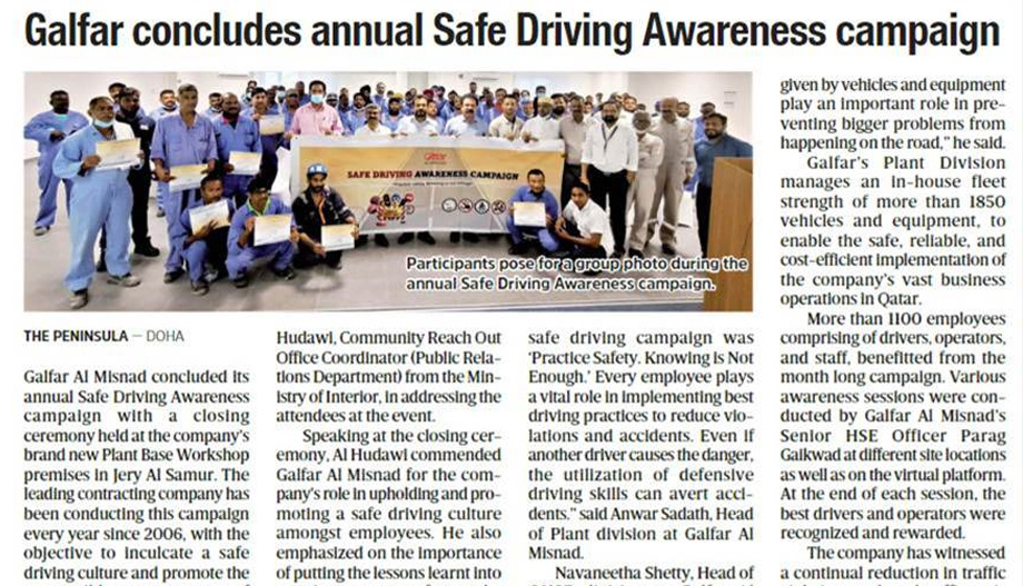 Annual Safe Driving Campaign 2022